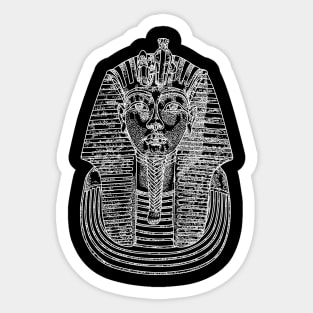 Tutankhamun white mask on pointillism technique Sticker